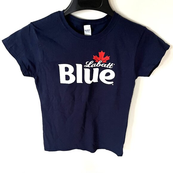 Women's Gildan Softstyle Labatt Blue Logo Tee Shirt Size M - Picture 1 of 3